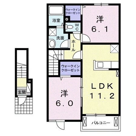 ローズセレッソ　Ｂの物件間取画像